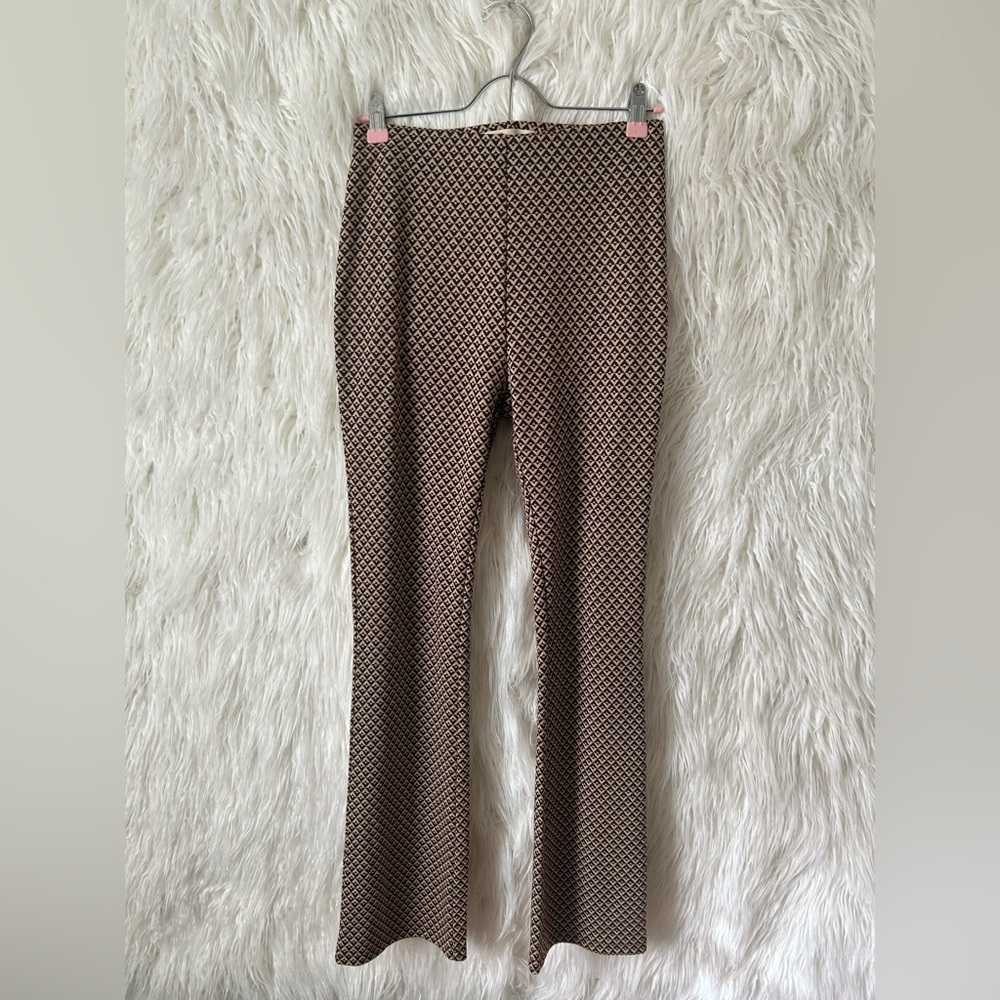 Molly Green Brown and Tan Ultra High Rise Kick Flare Pants size small